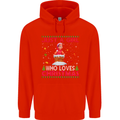 Just a Girl Who Loves Christmas Funny Childrens Kids Hoodie Bright Red