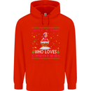 Just a Girl Who Loves Christmas Funny Childrens Kids Hoodie Bright Red