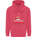 Just a Girl Who Loves Christmas Funny Childrens Kids Hoodie Heliconia