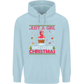 Just a Girl Who Loves Christmas Funny Childrens Kids Hoodie Light Blue