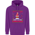 Just a Girl Who Loves Christmas Funny Childrens Kids Hoodie Purple