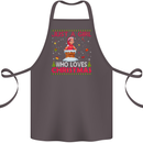 Just a Girl Who Loves Christmas Funny Cotton Apron 100% Organic Dark Grey