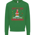 Just a Girl Who Loves Christmas Funny Kids Sweatshirt Jumper Irish Green