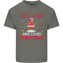 Just a Girl Who Loves Christmas Funny Kids T-Shirt Childrens Charcoal