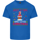 Just a Girl Who Loves Christmas Funny Kids T-Shirt Childrens Royal Blue