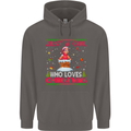 Just a Girl Who Loves Christmas Funny Mens 80% Cotton Hoodie Charcoal