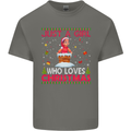 Just a Girl Who Loves Christmas Funny Mens Cotton T-Shirt Tee Top Charcoal