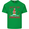 Just a Girl Who Loves Christmas Funny Mens Cotton T-Shirt Tee Top Irish Green