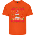 Just a Girl Who Loves Christmas Funny Mens Cotton T-Shirt Tee Top Orange