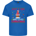 Just a Girl Who Loves Christmas Funny Mens Cotton T-Shirt Tee Top Royal Blue