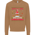 Just a Girl Who Loves Christmas Funny Mens Sweatshirt Jumper Caramel Latte