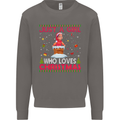 Just a Girl Who Loves Christmas Funny Mens Sweatshirt Jumper Charcoal