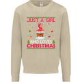 Just a Girl Who Loves Christmas Funny Mens Sweatshirt Jumper Sand
