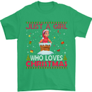 Just a Girl Who Loves Christmas Funny Mens T-Shirt Cotton Gildan Irish Green