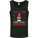 Just a Girl Who Loves Christmas Funny Mens Vest Tank Top Black