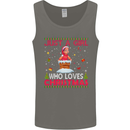 Just a Girl Who Loves Christmas Funny Mens Vest Tank Top Charcoal