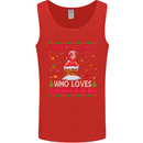 Just a Girl Who Loves Christmas Funny Mens Vest Tank Top Red