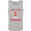 Just a Girl Who Loves Christmas Funny Mens Vest Tank Top Sports Grey