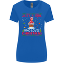 Just a Girl Who Loves Christmas Funny Womens Wider Cut T-Shirt Royal Blue