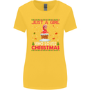 Just a Girl Who Loves Christmas Funny Womens Wider Cut T-Shirt Yellow