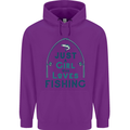 Just a Girl Who Loves Fishing Fisherwoman Childrens Kids Hoodie Purple