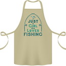 Just a Girl Who Loves Fishing Fisherwoman Cotton Apron 100% Organic Khaki