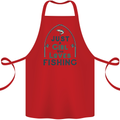 Just a Girl Who Loves Fishing Fisherwoman Cotton Apron 100% Organic Red