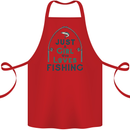 Just a Girl Who Loves Fishing Fisherwoman Cotton Apron 100% Organic Red