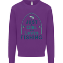 Just a Girl Who Loves Fishing Fisherwoman Kids Sweatshirt Jumper Purple