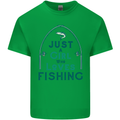 Just a Girl Who Loves Fishing Fisherwoman Kids T-Shirt Childrens Irish Green