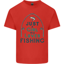 Just a Girl Who Loves Fishing Fisherwoman Kids T-Shirt Childrens Red