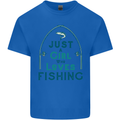 Just a Girl Who Loves Fishing Fisherwoman Kids T-Shirt Childrens Royal Blue