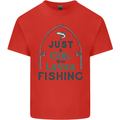 Just a Girl Who Loves Fishing Fisherwoman Mens Cotton T-Shirt Tee Top Red