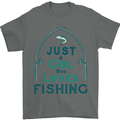 Just a Girl Who Loves Fishing Fisherwoman Mens T-Shirt Cotton Gildan Charcoal