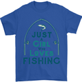 Just a Girl Who Loves Fishing Fisherwoman Mens T-Shirt Cotton Gildan Royal Blue