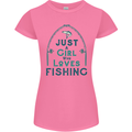 Just a Girl Who Loves Fishing Fisherwoman Womens Petite Cut T-Shirt Azalea
