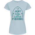 Just a Girl Who Loves Fishing Fisherwoman Womens Petite Cut T-Shirt Light Blue