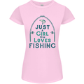 Just a Girl Who Loves Fishing Fisherwoman Womens Petite Cut T-Shirt Light Pink