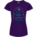 Just a Girl Who Loves Fishing Fisherwoman Womens Petite Cut T-Shirt Purple