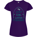 Just a Girl Who Loves Fishing Fisherwoman Womens Petite Cut T-Shirt Purple