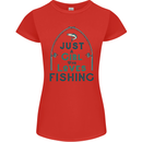 Just a Girl Who Loves Fishing Fisherwoman Womens Petite Cut T-Shirt Red