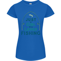 Just a Girl Who Loves Fishing Fisherwoman Womens Petite Cut T-Shirt Royal Blue
