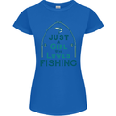 Just a Girl Who Loves Fishing Fisherwoman Womens Petite Cut T-Shirt Royal Blue