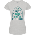 Just a Girl Who Loves Fishing Fisherwoman Womens Petite Cut T-Shirt Sports Grey