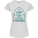 Just a Girl Who Loves Fishing Fisherwoman Womens Petite Cut T-Shirt White