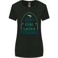 Just a Girl Who Loves Fishing Fisherwoman Womens Wider Cut T-Shirt Black