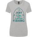 Just a Girl Who Loves Fishing Fisherwoman Womens Wider Cut T-Shirt Sports Grey