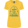 Just a Girl Who Loves Fishing Fisherwoman Womens Wider Cut T-Shirt Yellow