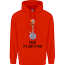 Just a Vase Funny Bong Weed Cannabis Drugs Childrens Kids Hoodie Bright Red