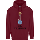 Just a Vase Funny Bong Weed Cannabis Drugs Childrens Kids Hoodie Maroon